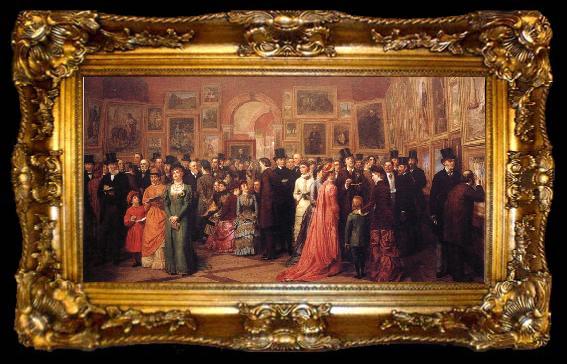 framed  William Powell  Frith Private View of the Royal Academy 1881, ta009-2